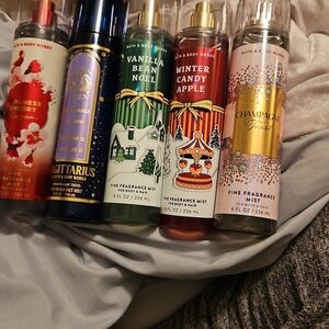 Bath & Body Works Fragrance Mist Set - Red, Blue, Green, Gold